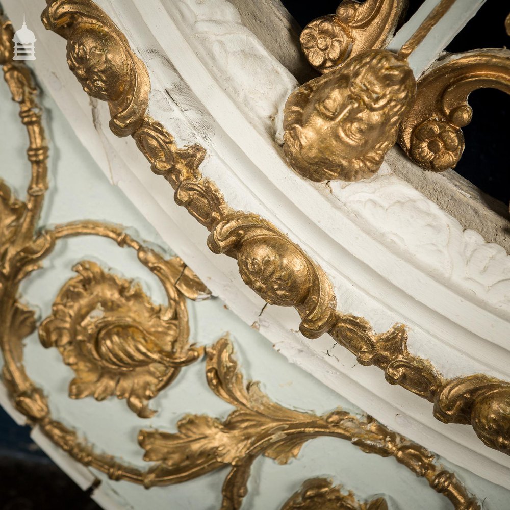 Impressive Elaborately Carved 19th C Celling Rose 4 ½ ft in Diameter