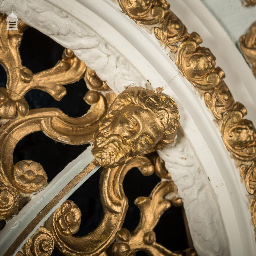 Impressive Elaborately Carved 19th C Celling Rose 3 ft in Diameter