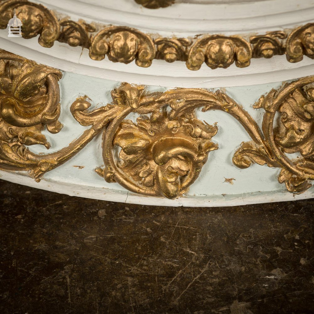 Impressive Elaborately Carved 19th C Celling Rose 3 ft in Diameter