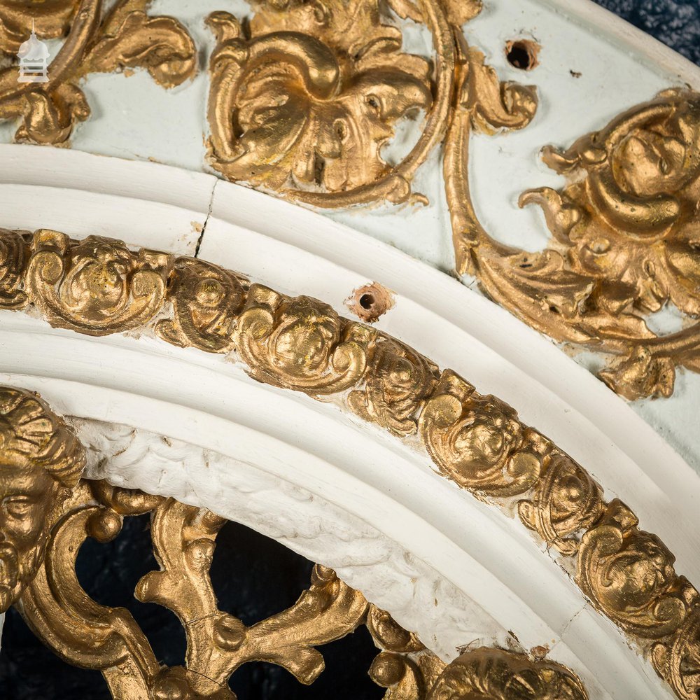 Impressive Elaborately Carved 19th C Celling Rose 3 ft in Diameter