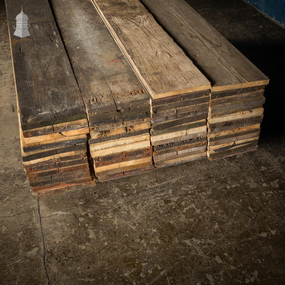 NR49021: Batch of 18.5 Square Metres of Cut Worn Face 8.5 Inch Wide Scaffold Board