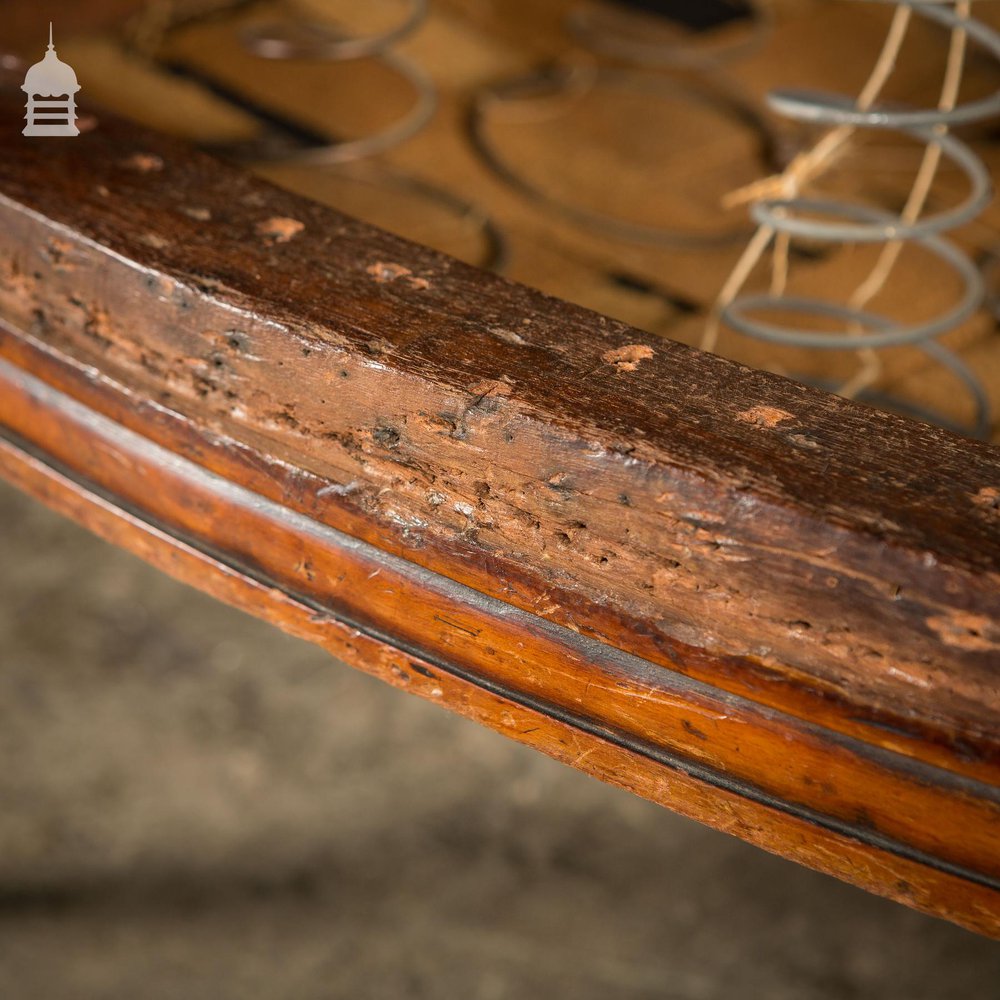 19th C Carved Lion Head Chair on Brass Castor’s Stripped for Re-upholstery