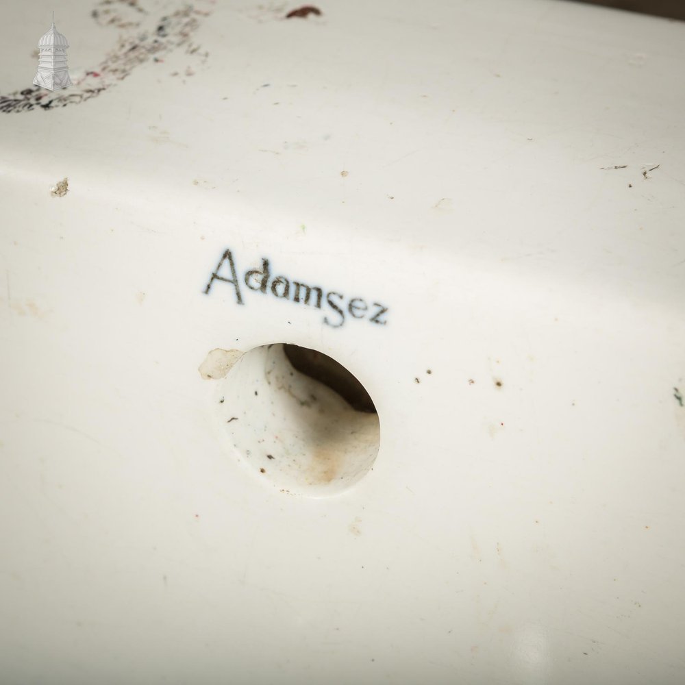 NR52921: Long White Ceramic Vintage Adamsez Trough Sink