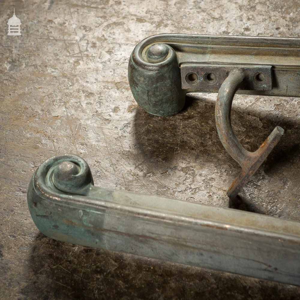 A Rare set of 4 19th C Brass Banister Hand Rails