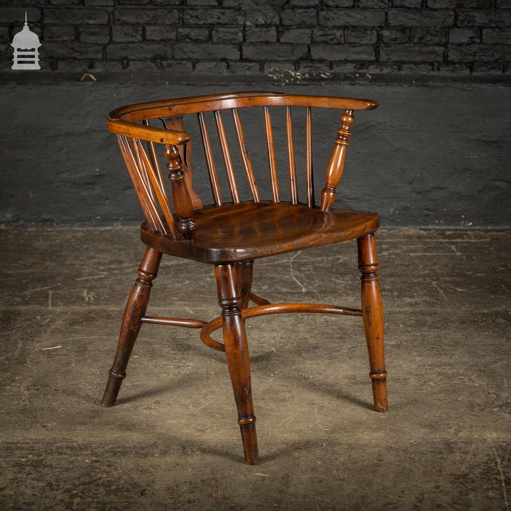 Adapted Low Back Windsor Chair Circa 1830