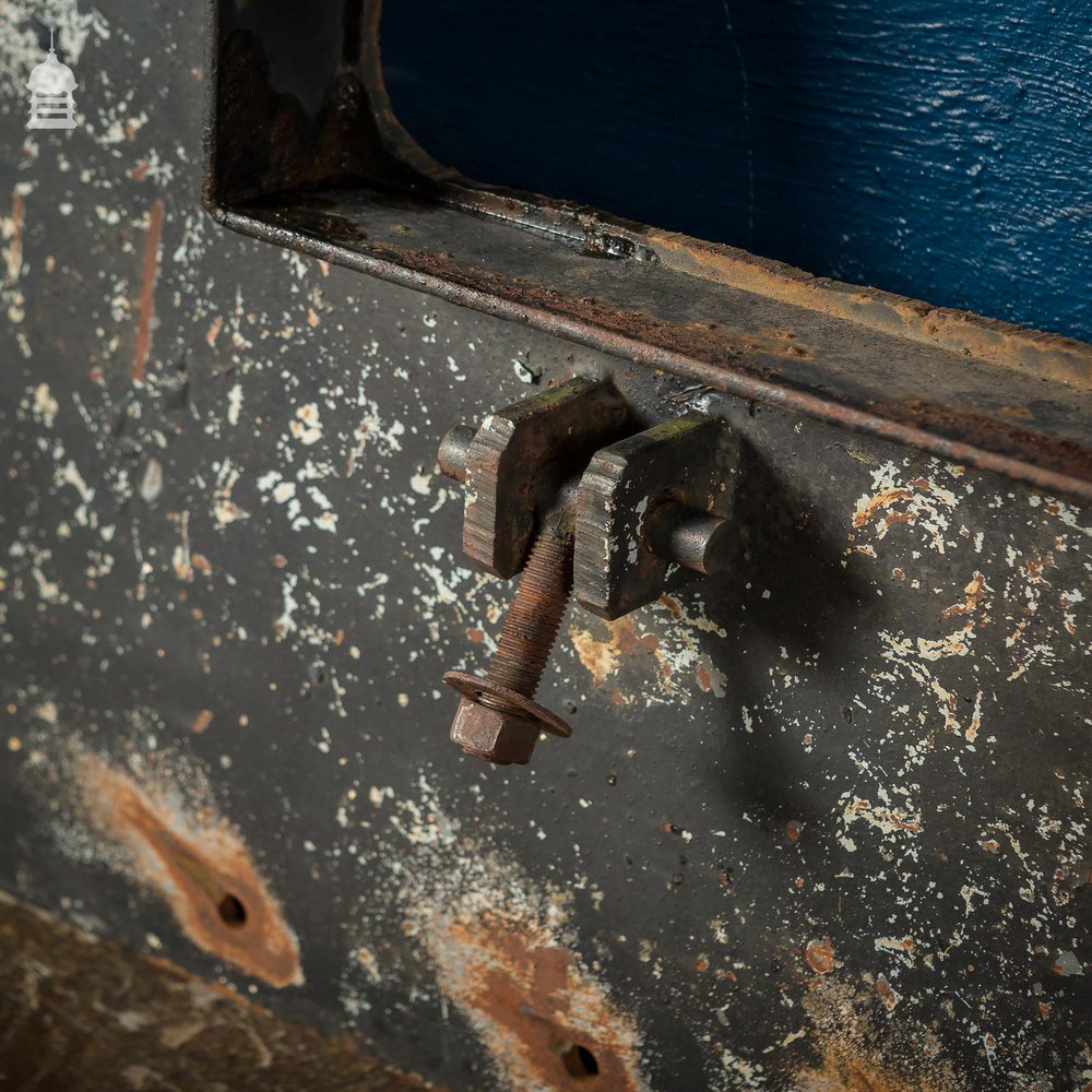 Early 20th C Ships Steel Deck Hatch with Twin Portholes