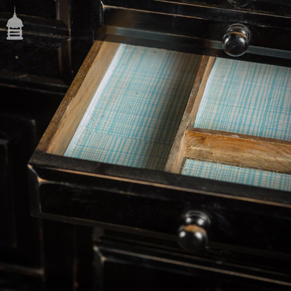 Edwardian Ebonized Dentist Cabinet