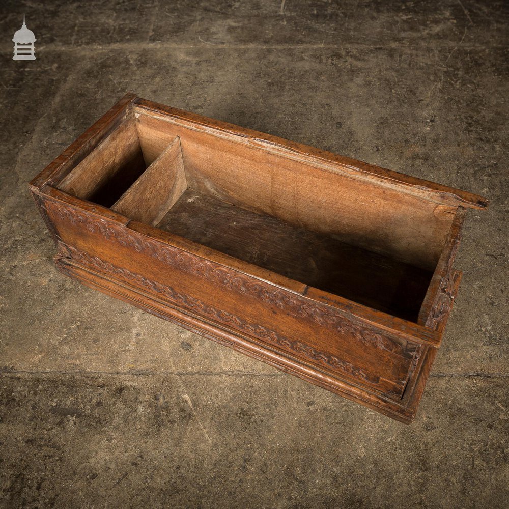 18th C Indian Sliding Lid Teak Box