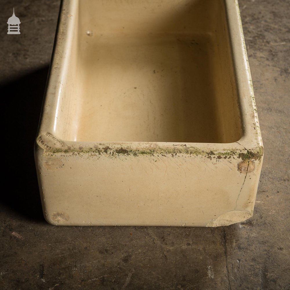 Cane Glazed Trough Stamped Hurlford by Kilmarnock with Worn Finish