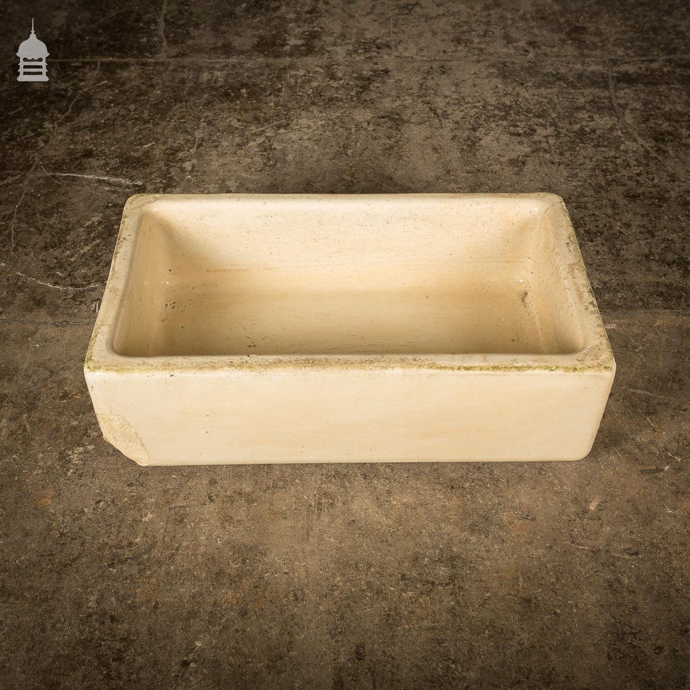 Cane Glazed Trough Stamped Hurlford by Kilmarnock with Worn Finish