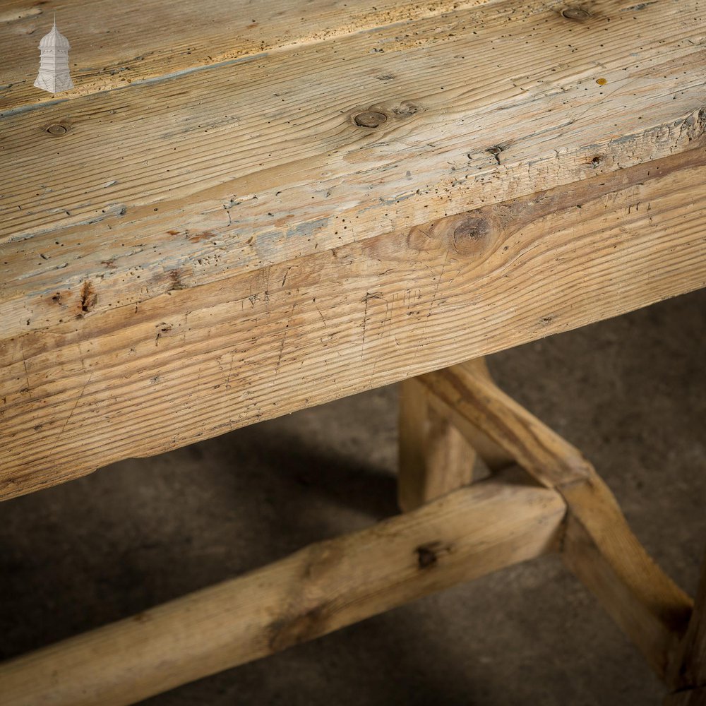 NR54921: Early 18th C Small Rustic Pine Work Table