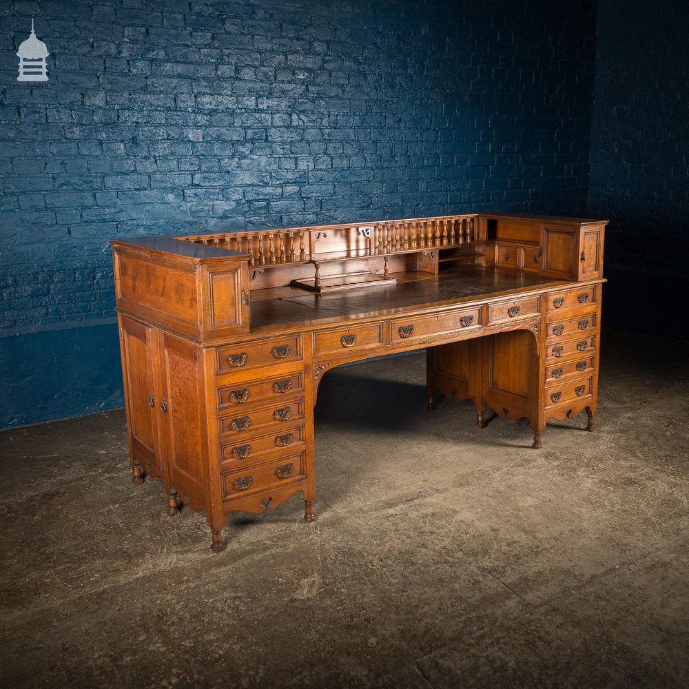 1920s Desk Built from the Timbers Salvaged from Sizewell Hall (Lost to a Fire)