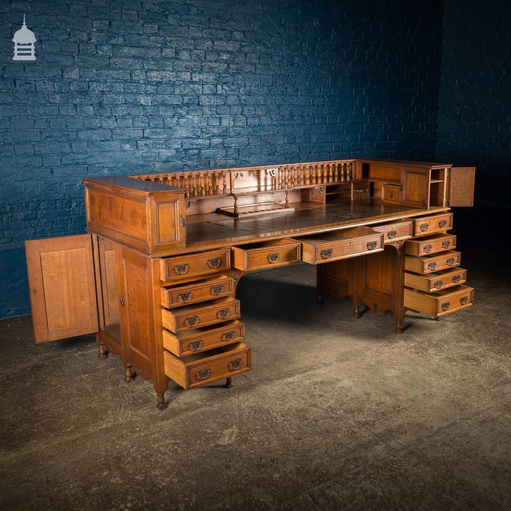 1920s Desk Built from the Timbers Salvaged from Sizewell Hall (Lost to a Fire)