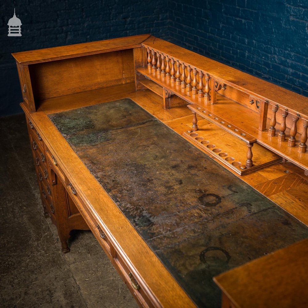 1920s Desk Built from the Timbers Salvaged from Sizewell Hall (Lost to a Fire)