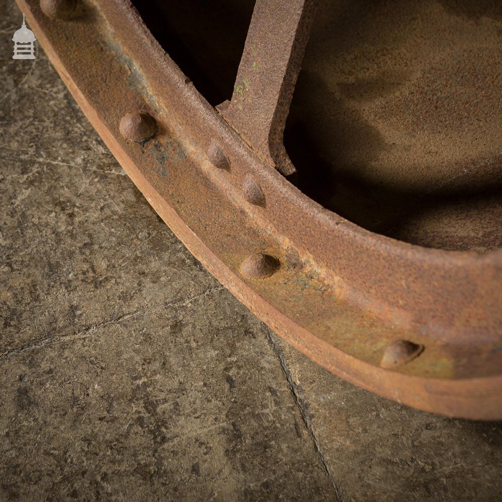 Pair of Large 19th C Industrial Roller Wheels Planters