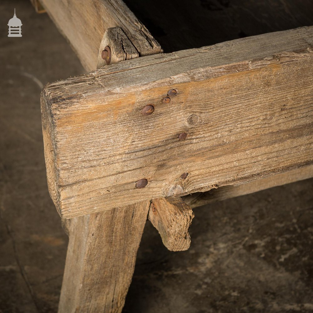 Large Bygone Oak and Pine Wooden Animal Feed Trough