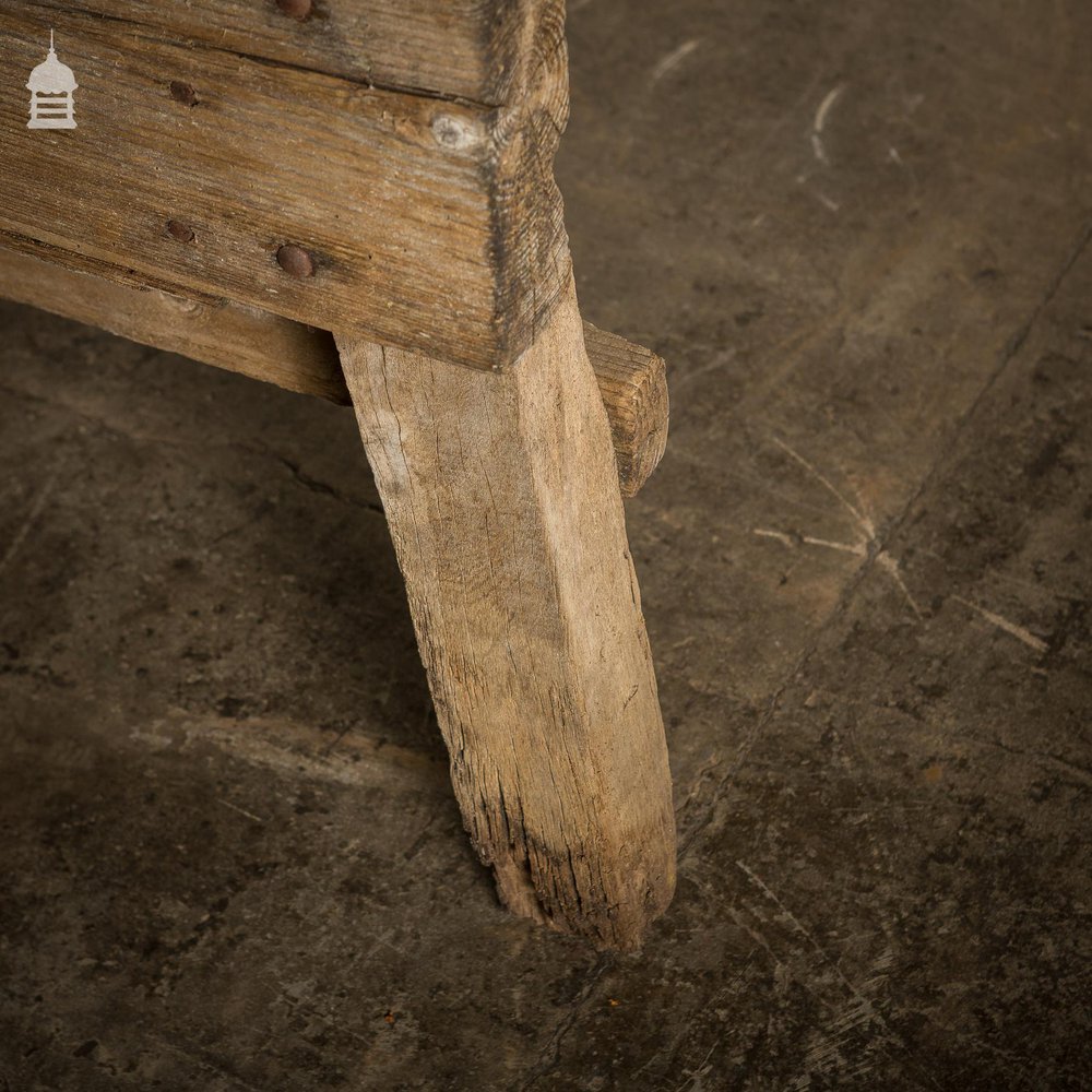 Large Bygone Oak and Pine Wooden Animal Feed Trough