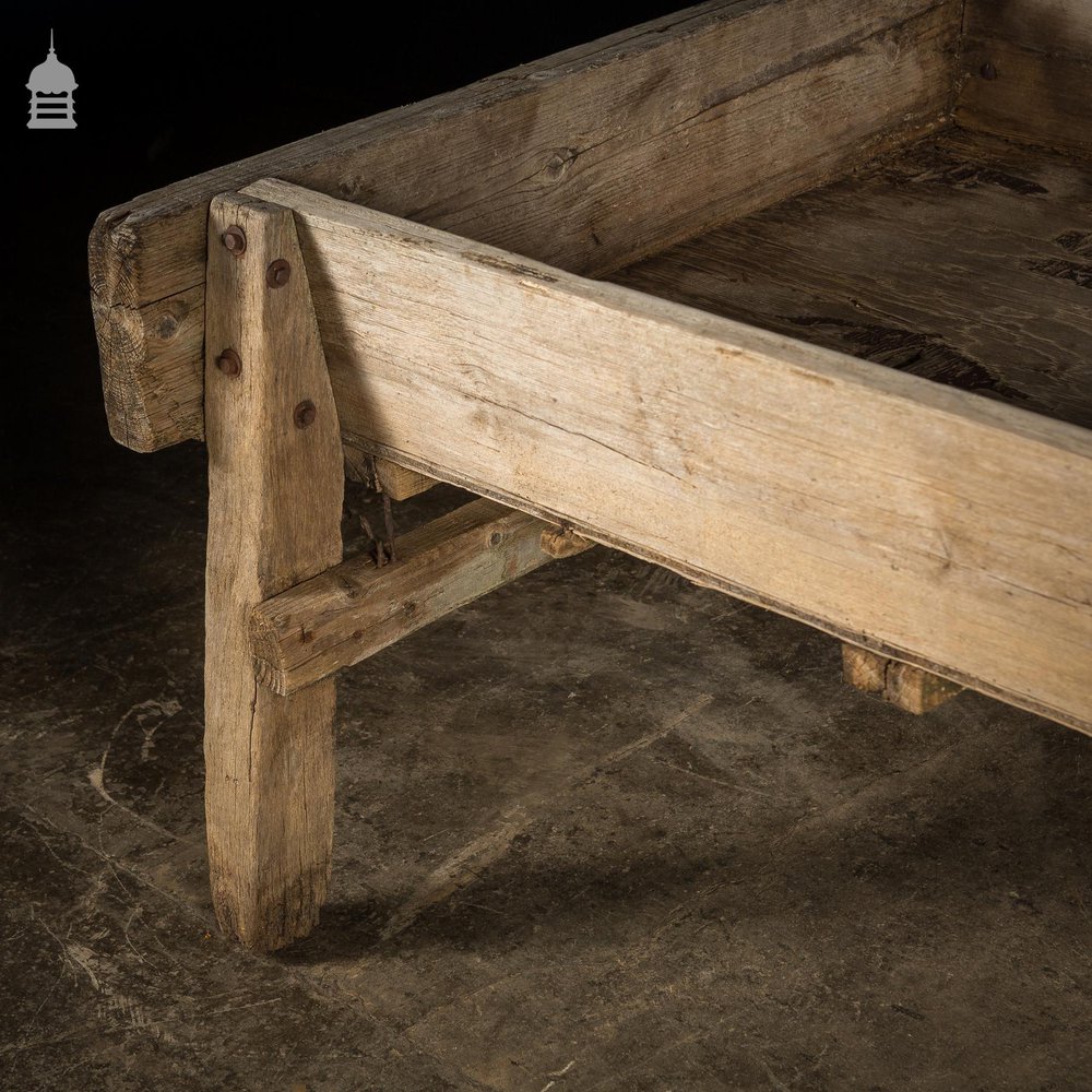 Large Bygone Oak and Pine Wooden Animal Feed Trough