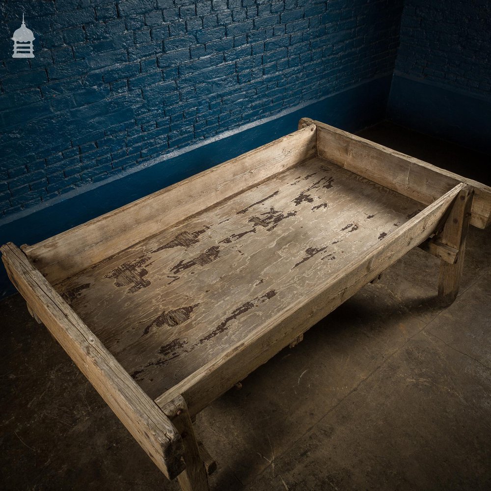 Large Bygone Oak and Pine Wooden Animal Feed Trough