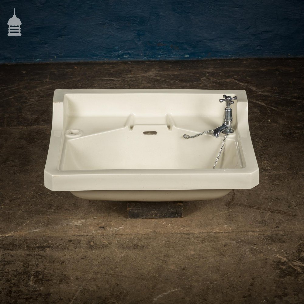 White Ceramic Deco Bathroom Sink