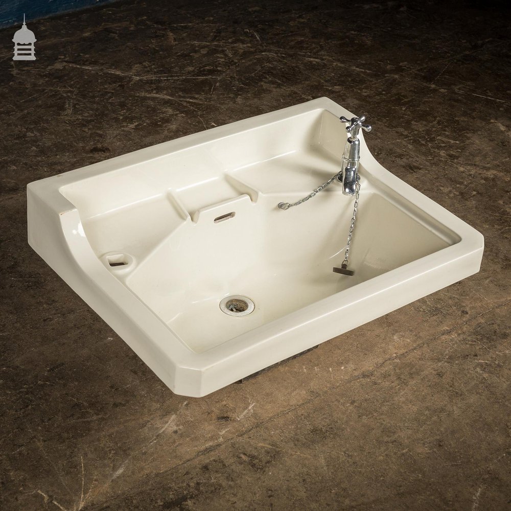 White Ceramic Deco Bathroom Sink