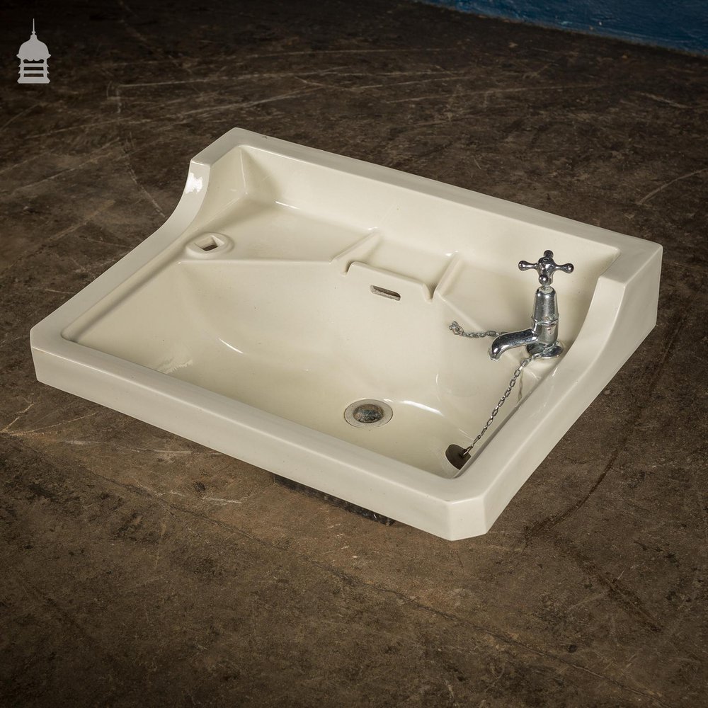 White Ceramic Deco Bathroom Sink