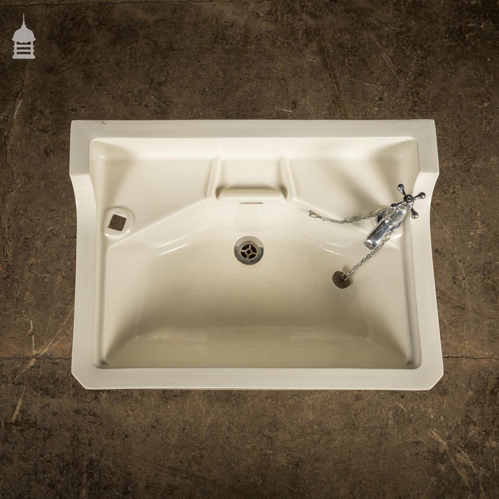 White Ceramic Deco Bathroom Sink