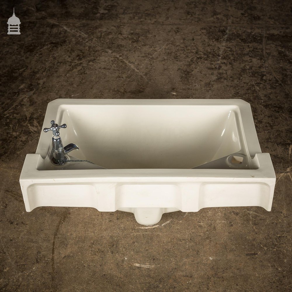 White Ceramic Deco Bathroom Sink