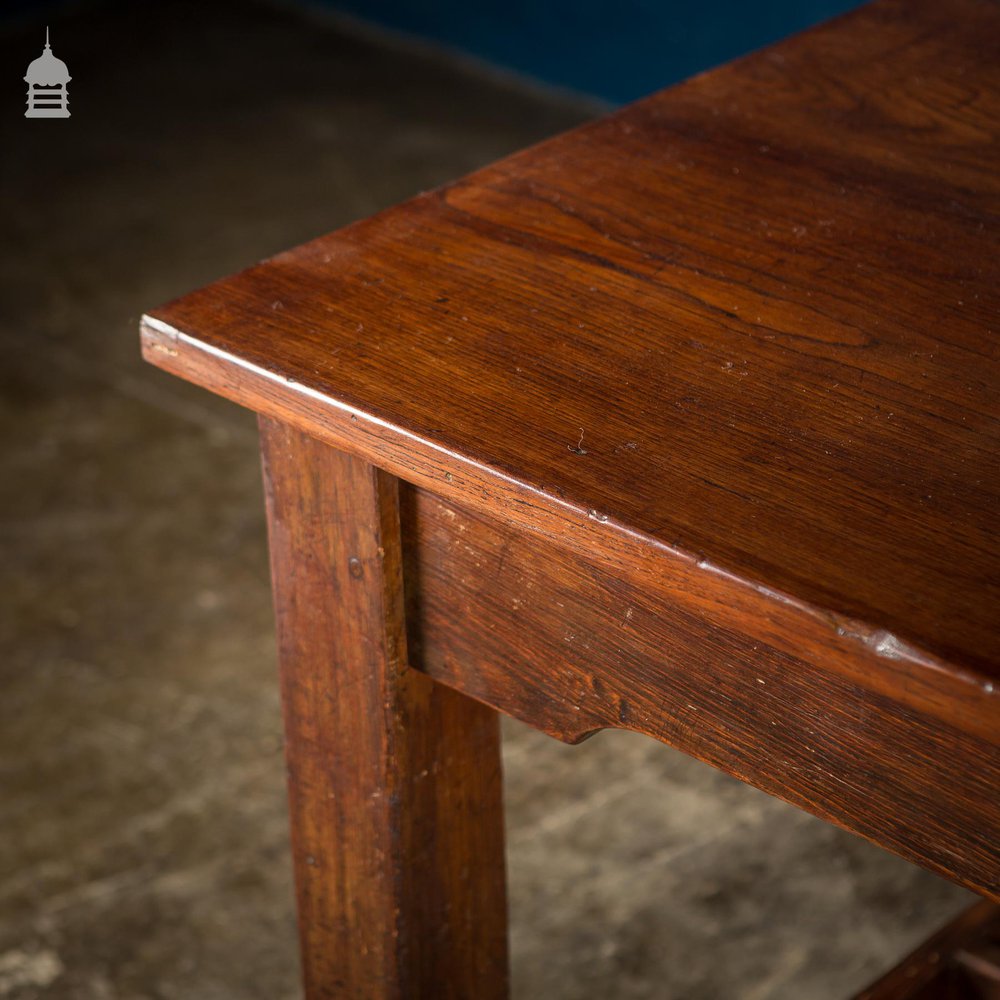 19th C 4ft x 4ft School Science Lab Mahogany and Pine Table DUPLICATE NAME 1