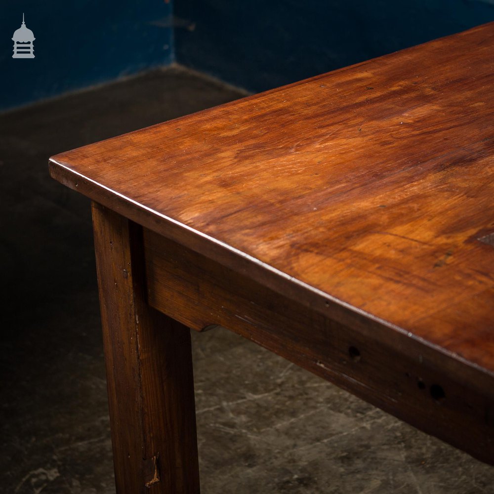 19th C 4ft x 4ft School Science Lab Mahogany and Pine Table DUPLICATE NAME 1