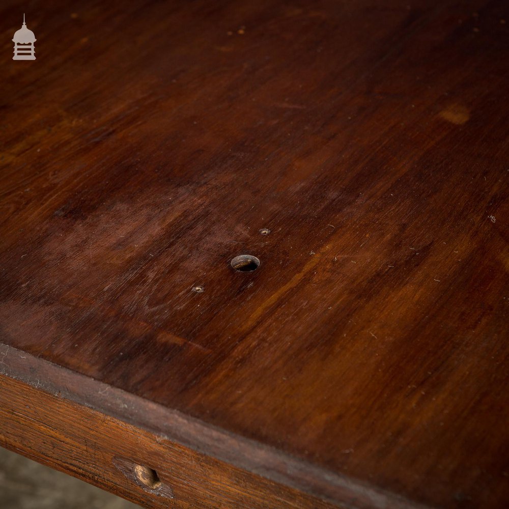 4ft x 4ft School Science Lab Mahogany and Pine Table