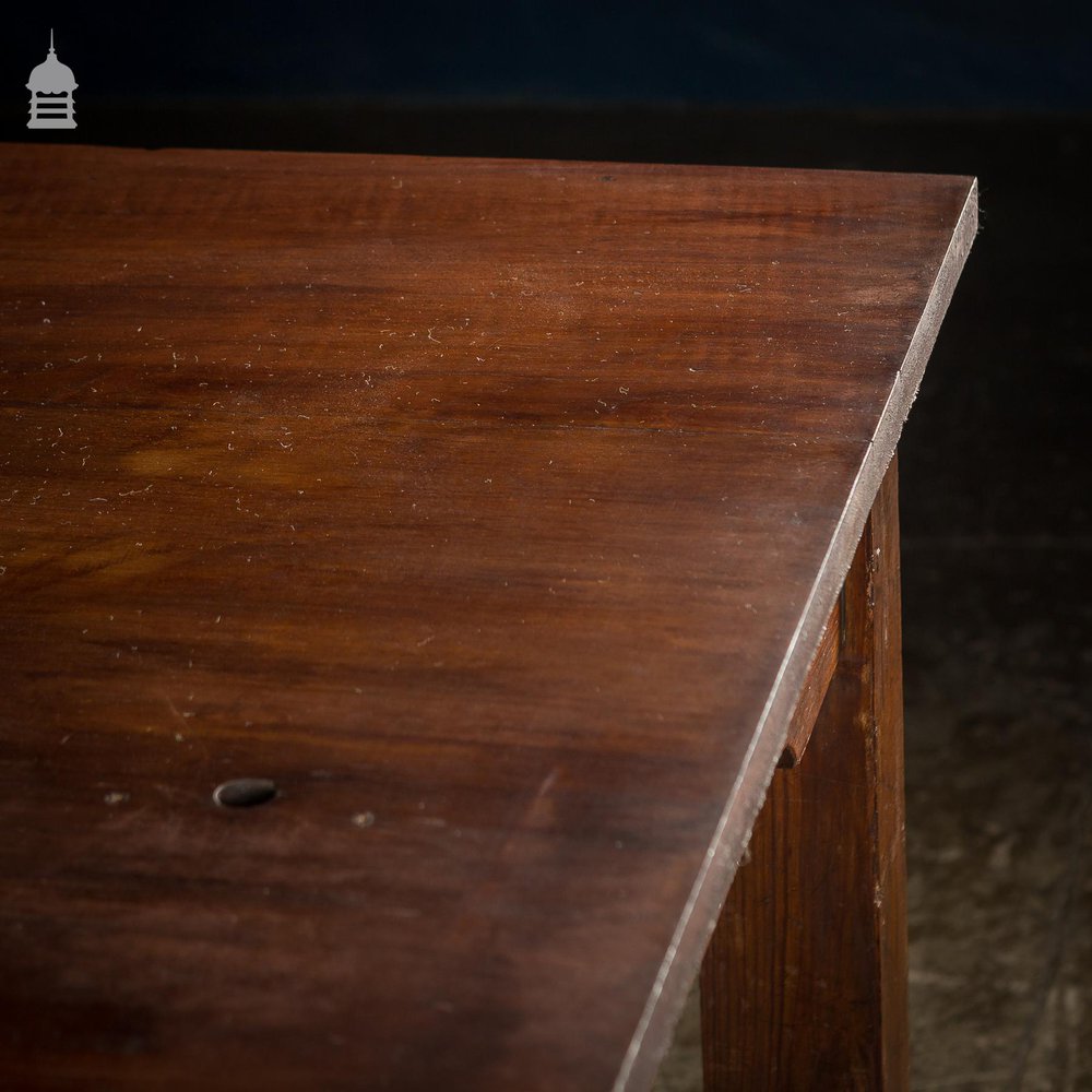 4ft x 4ft School Science Lab Mahogany and Pine Table