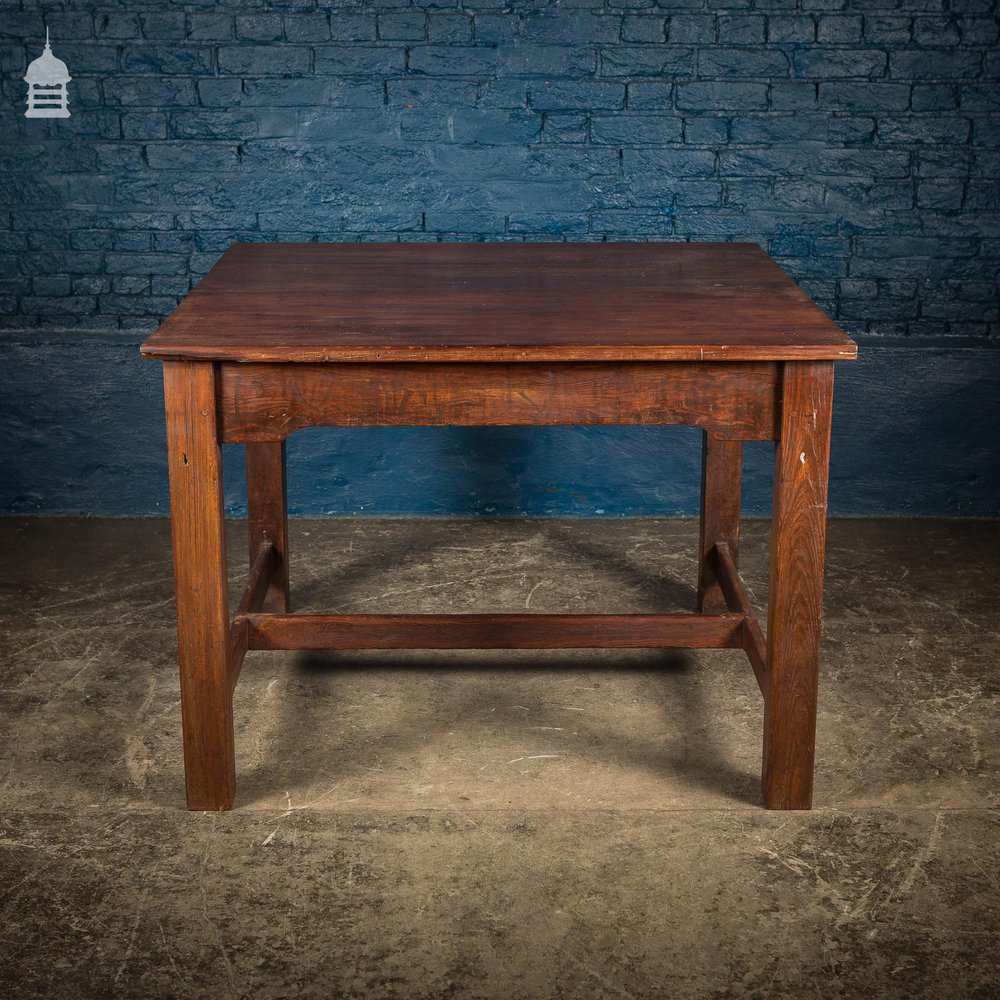 4ft x 4ft School Science Lab Mahogany and Pine Table