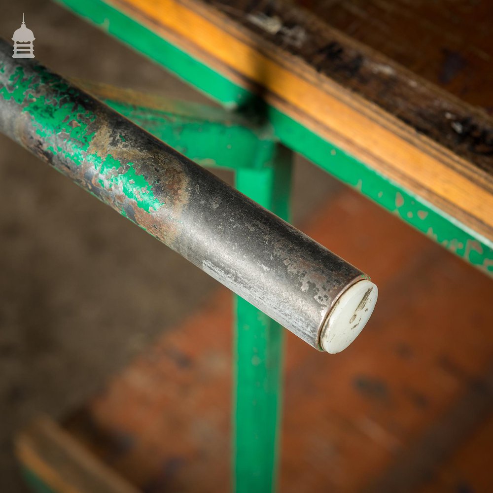 Green Vintage Industrial Wheeled Trolley