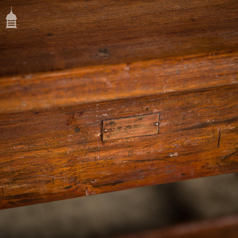 19th C 4ft x 4ft School Science Lab Mahogany and Pine Table DUPLICATE NAME 1 DUPLICATE NAME 1