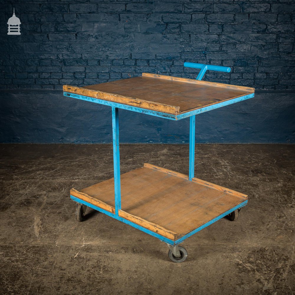 0 (Large Blue Vintage Industrial Wheeled Trolley) *** TO REVIEW *** Duplicate Product ID NR20621