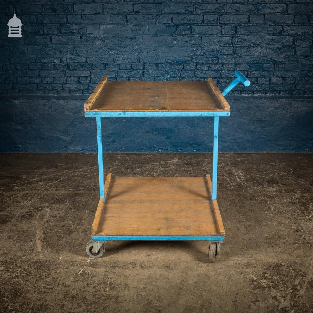 0 (Large Blue Vintage Industrial Wheeled Trolley) *** TO REVIEW *** Duplicate Product ID NR20621