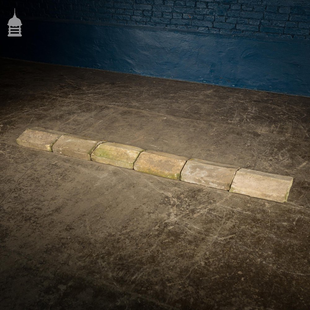 NR21021: Batch of 65 19th C Buff 12 ½ inch Wall Coping - A Run of 20 Metres