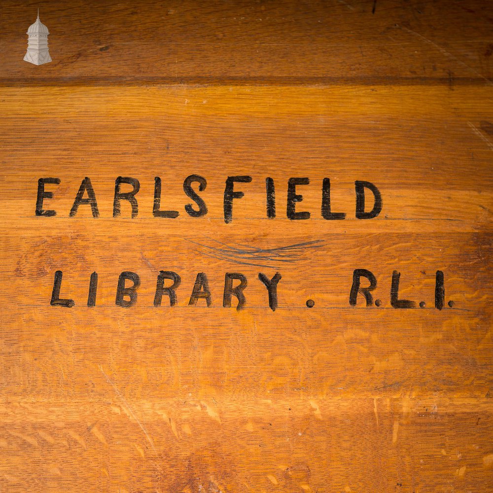 NR58521: 1920’s Washed Finish Oak Table From Earlsfield Library