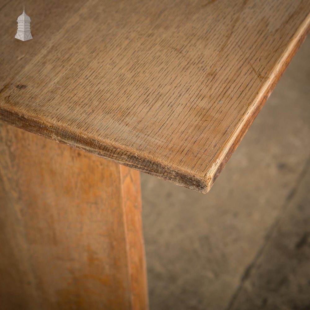 NR58521: 1920’s Washed Finish Oak Table From Earlsfield Library