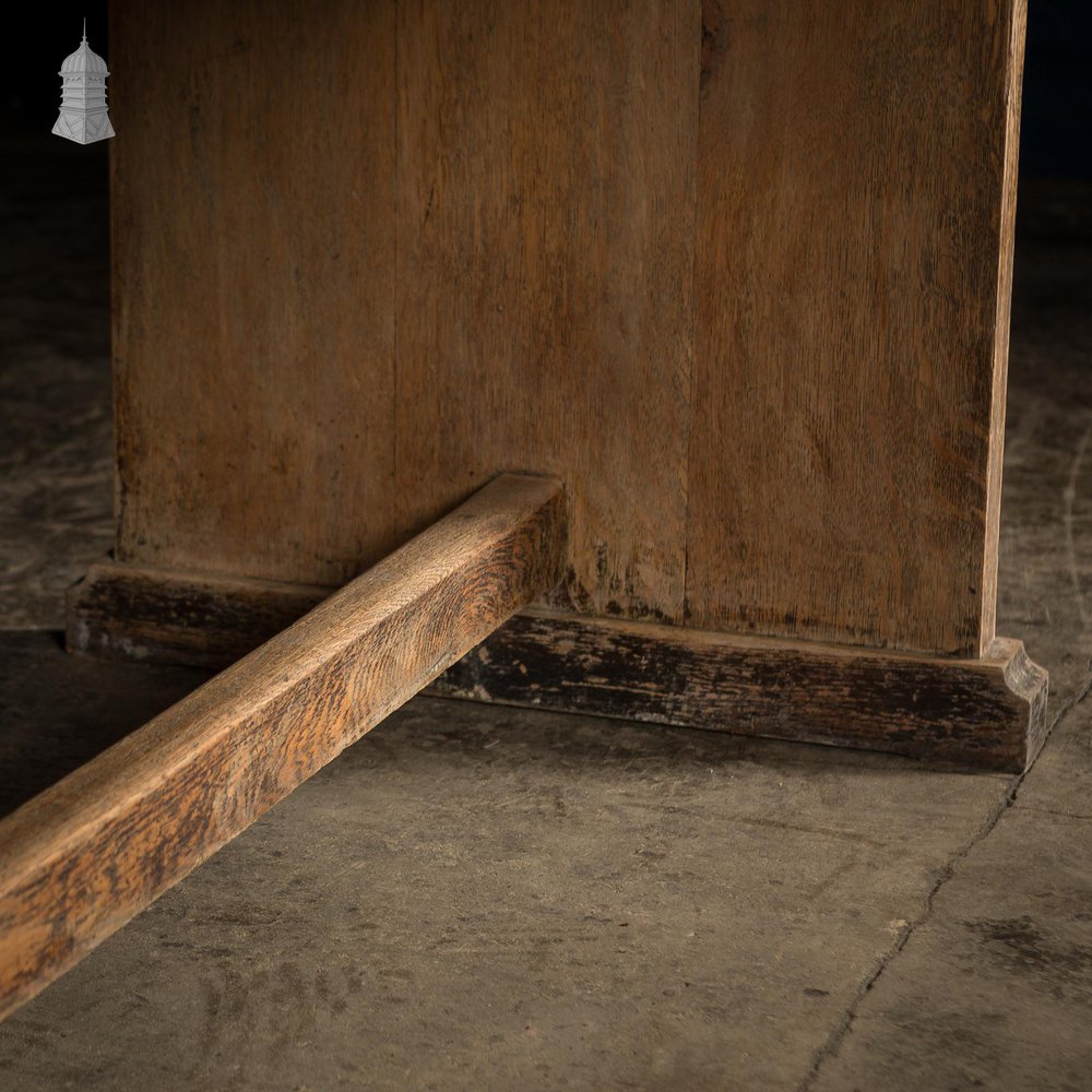 NR58521: 1920’s Washed Finish Oak Table From Earlsfield Library