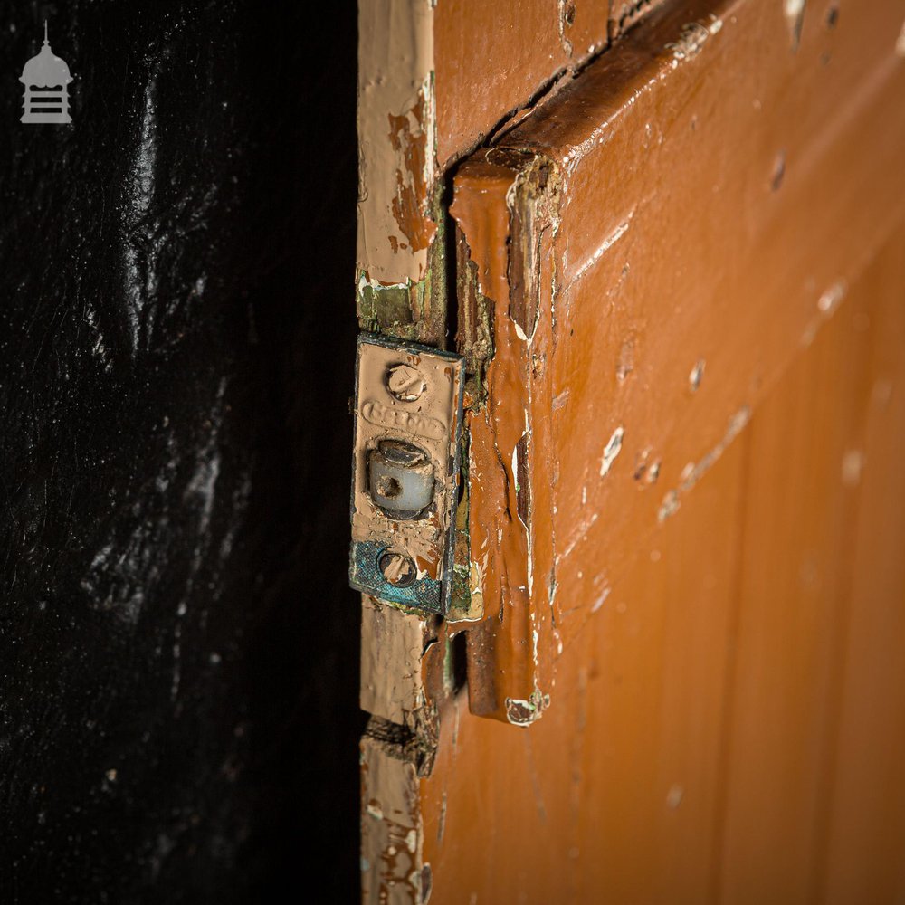 Narrow 19th C Ledged and Braced Painted Cottage Door