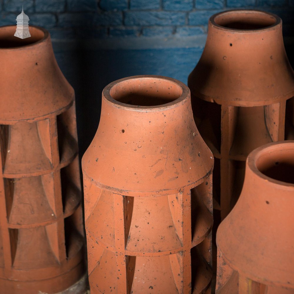 NR59021: Batch of 10 Red Terracotta Chimney Pots