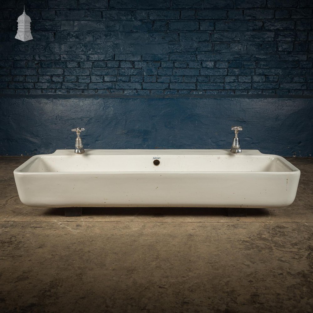 NR59621: Vintage Adamsez Long White Ceramic Trough Sink