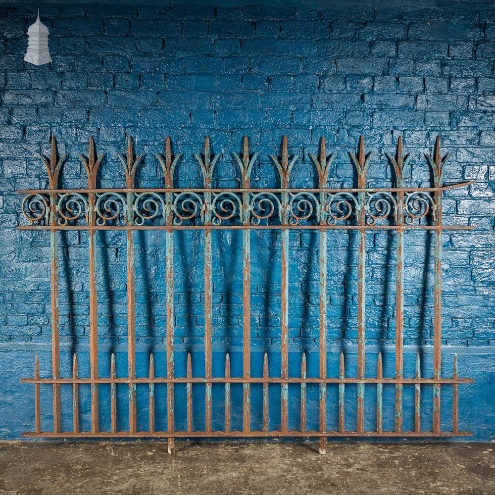 NR60221: Early 19th C Norwich 'Boulton & Paul' Cast Iron Railings - 45ft Run