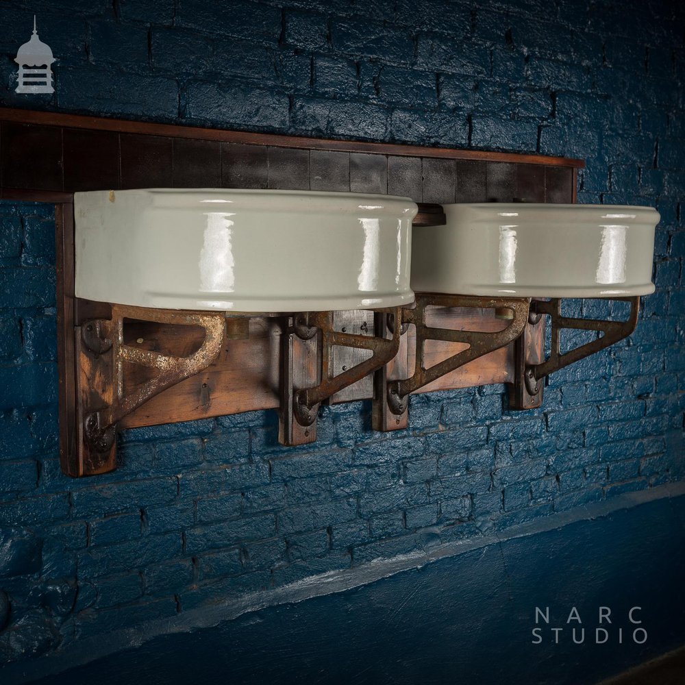 NR23321: Pair of 19th C His & Hers Sinks on NARC STUDIO Wall Unit