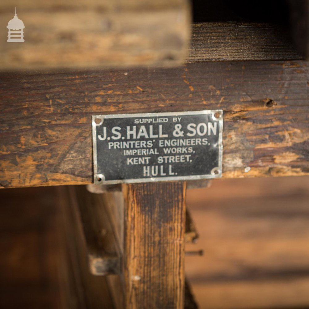 Edwardian Printers Rack By J.S Hall & Son with 10 Numbered Removable Shelves and Display Brackets