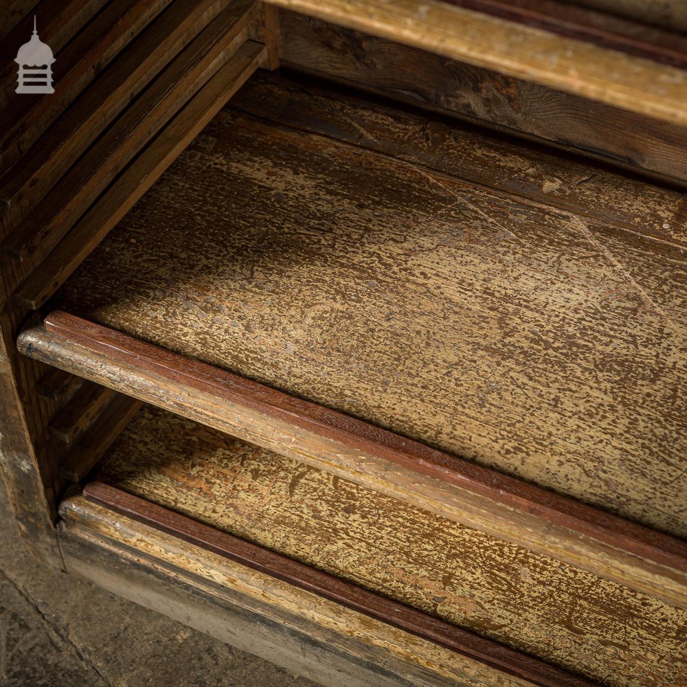 Edwardian Printers Rack By J.S Hall & Son with 10 Numbered Removable Shelves and Display Brackets