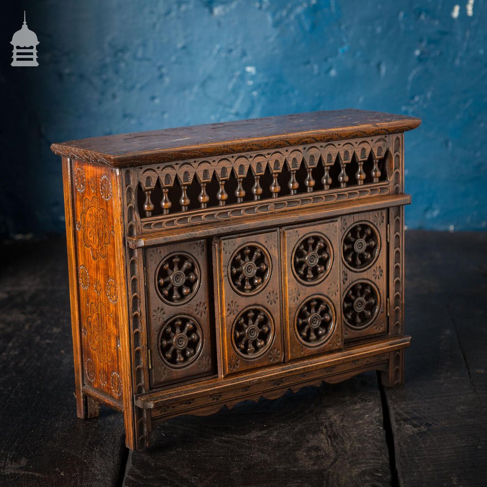 Set of 6 19th C Apprentice Cabinet Maker Furniture Models of Breton Design