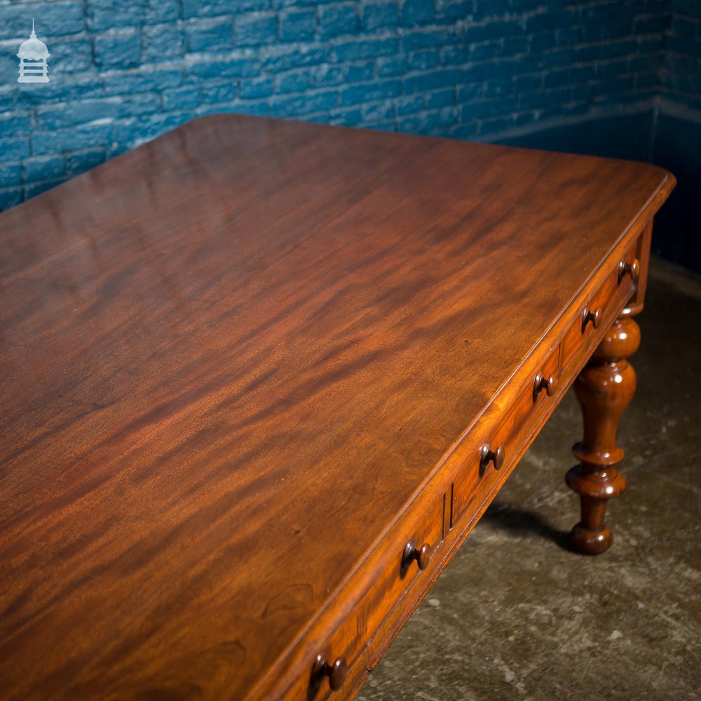 NR25221: 19th C Mahogany Shipwrights Library Table with Drawers